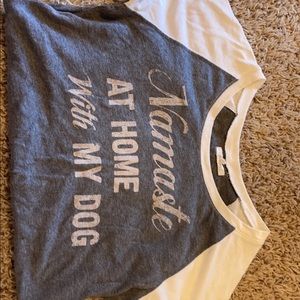 namaste at home with my dog shirt